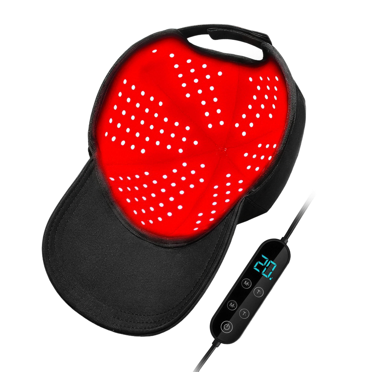 Rubelle Cap, casquette de luminothérapie 180 LED avec télécommande